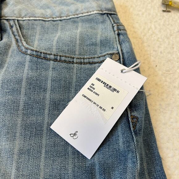 Sam Edelman Skirt Women's The Jenny Striped Size 10/30 Mini Denim NWT - Picture 8 of 9